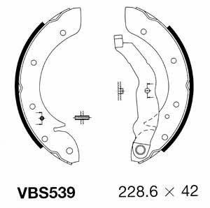 Motorquip VBS539 Brake shoe set VBS539