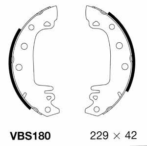 Motorquip VBS180 Brake shoe set VBS180