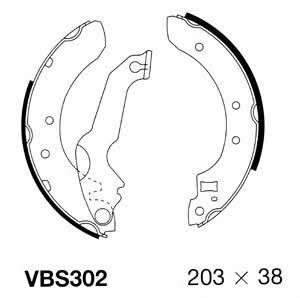 Motorquip VBS302 Brake shoe set VBS302