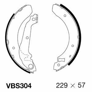Motorquip VBS304 Brake shoe set VBS304