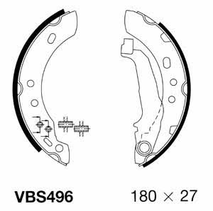 Motorquip VBS496 Brake shoe set VBS496