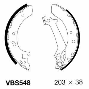 Motorquip VBS548 Brake shoe set VBS548
