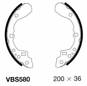 Motorquip VBS580 Brake shoe set VBS580