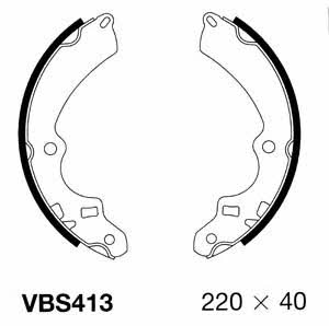 Motorquip VBS413 Brake shoe set VBS413