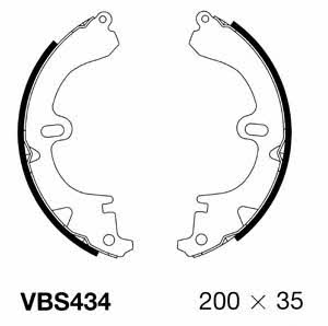 Motorquip VBS434 Brake shoe set VBS434