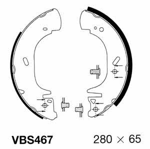 Motorquip VBS467 Brake shoe set VBS467