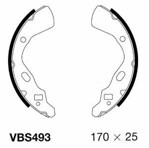 Motorquip VBS493 Brake shoe set VBS493
