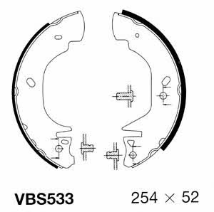 Motorquip VBS533 Brake shoe set VBS533
