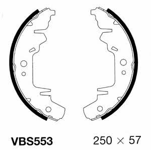 Motorquip VBS553 Brake shoe set VBS553