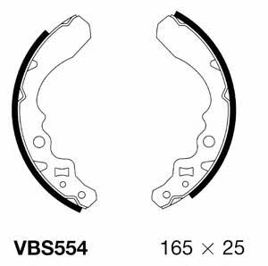 Motorquip VBS554 Brake shoe set VBS554
