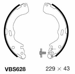 Motorquip VBS628 Brake shoe set VBS628