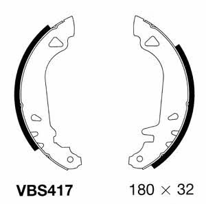 Motorquip VBS417 Brake shoe set VBS417