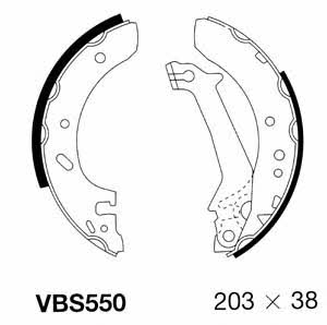 Motorquip VBS550 Brake shoe set VBS550