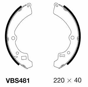Motorquip VBS481 Brake shoe set VBS481