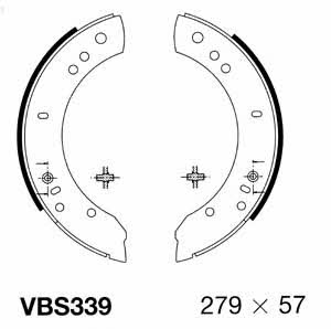 Motorquip VBS339 Brake shoe set VBS339