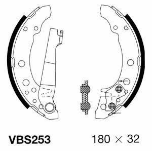 Motorquip VBS253 Brake shoe set VBS253