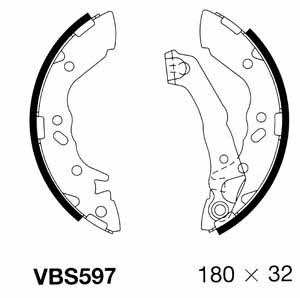 Motorquip VBS597 Brake shoe set VBS597