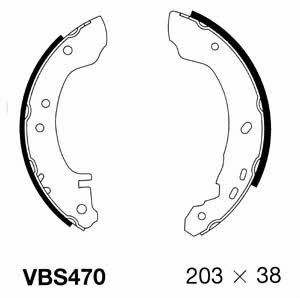 Motorquip VBS470 Brake shoe set VBS470
