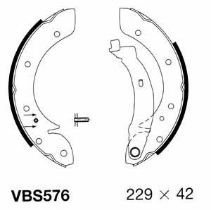 Motorquip VBS576 Brake shoe set VBS576