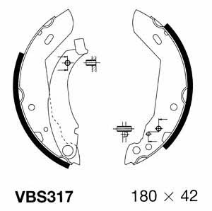 Motorquip VBS317 Brake shoe set VBS317