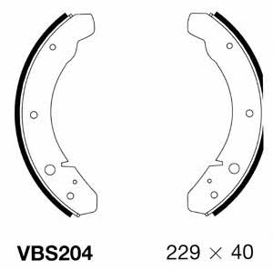 Motorquip VBS204 Brake shoe set VBS204