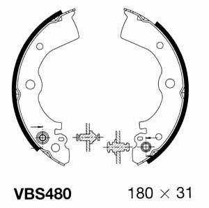 Motorquip VBS480 Brake shoe set VBS480