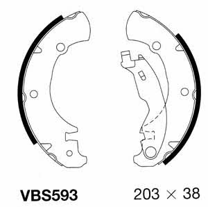 Motorquip VBS593 Brake shoe set VBS593