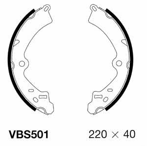 Motorquip VBS501 Brake shoe set VBS501