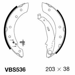 Motorquip VBS536 Brake shoe set VBS536