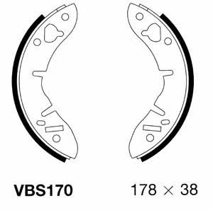 Motorquip VBS170 Brake shoe set VBS170