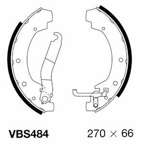 Motorquip VBS484 Brake shoe set VBS484