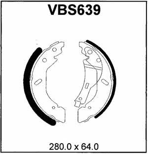 Motorquip VBS639 Brake shoe set VBS639