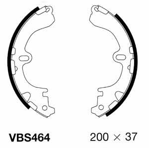 Motorquip VBS464 Brake shoe set VBS464