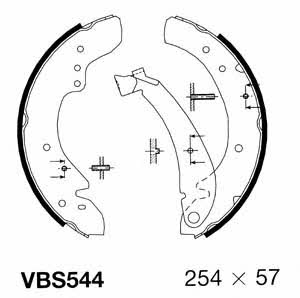Motorquip VBS544 Brake shoe set VBS544