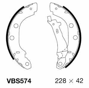 Motorquip VBS574 Brake shoe set VBS574