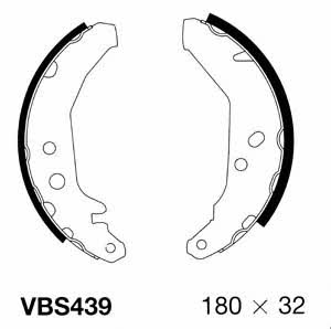 Motorquip VBS439 Brake shoe set VBS439