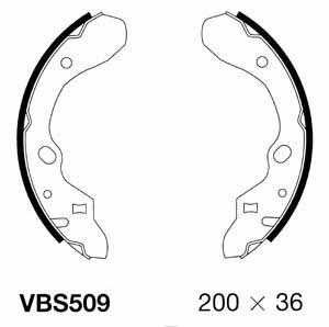 Motorquip VBS509 Brake shoe set VBS509