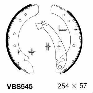 Motorquip VBS545 Brake shoe set VBS545