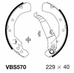 Motorquip VBS570 Brake shoe set VBS570