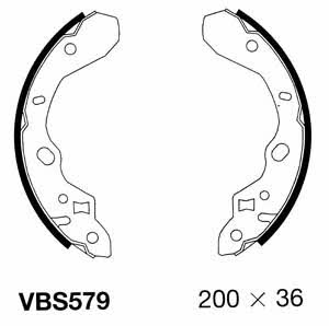 Motorquip VBS579 Brake shoe set VBS579