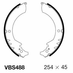 Motorquip VBS488 Brake shoe set VBS488