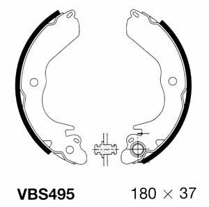 Motorquip VBS495 Brake shoe set VBS495