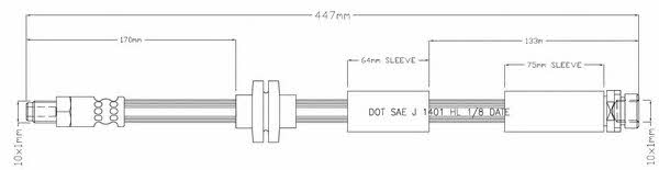 Motorquip LVBH1618 Brake Hose LVBH1618