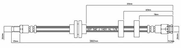 Motorquip VBH846 Brake Hose VBH846