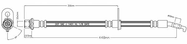 Motorquip VBJ186 Brake Hose VBJ186