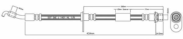 Motorquip VBH1099 Brake Hose VBH1099