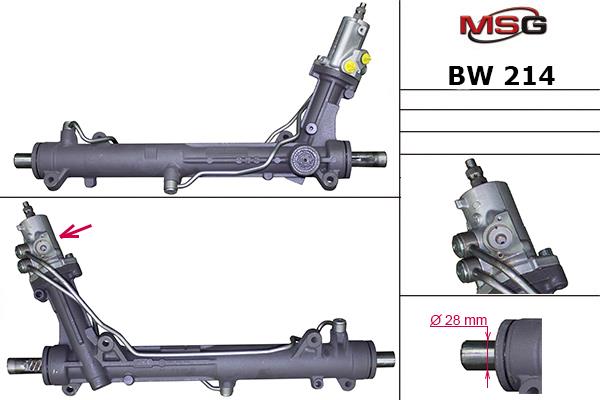 Steering rack BMW: BW214 MSG Power Steering