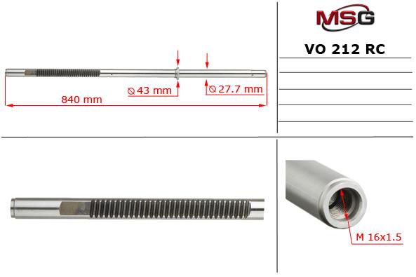 MSG VO212RC-ARCH Steering rack rod VO212RCARCH