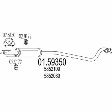 Mts 01.59350 Central silencer 0159350