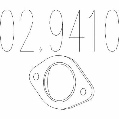 Mts 02.9410 Exhaust pipe gasket 029410